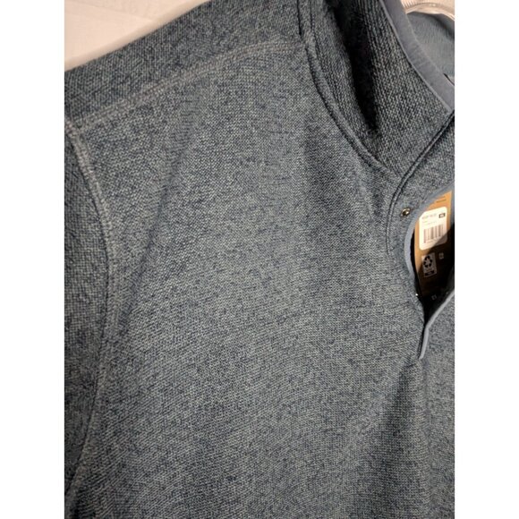 NWT Eddie Bauer Men's Blue 1/4 Snap Pullover Sweater Fleece Sz XXL Pockets - Picture 5 of 9